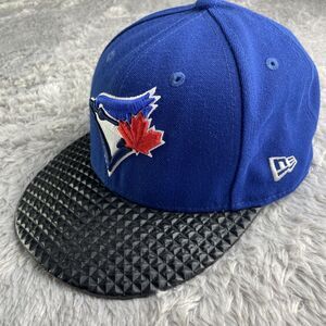 Toronto Blue Jays Hat Cap Blue Black Snapback Textured Flat Brim MLB Baseball